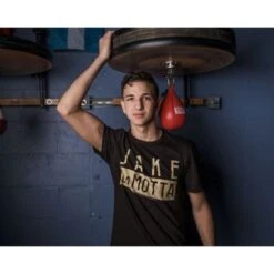 TITLE Boxing Jake LaMotta T-Shirt - Black -Geezers Boxing Shop tlgcy162