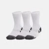 Under Armour Performance Tech Crew Socks (3 Pack) -Geezers Boxing Shop ua2101 white