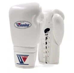 Winning MS Training Lace Boxing Gloves 7 Winning MS Training Lace Boxing Gloves -Geezers Boxing Shop winning lace boxing gloves white 4
